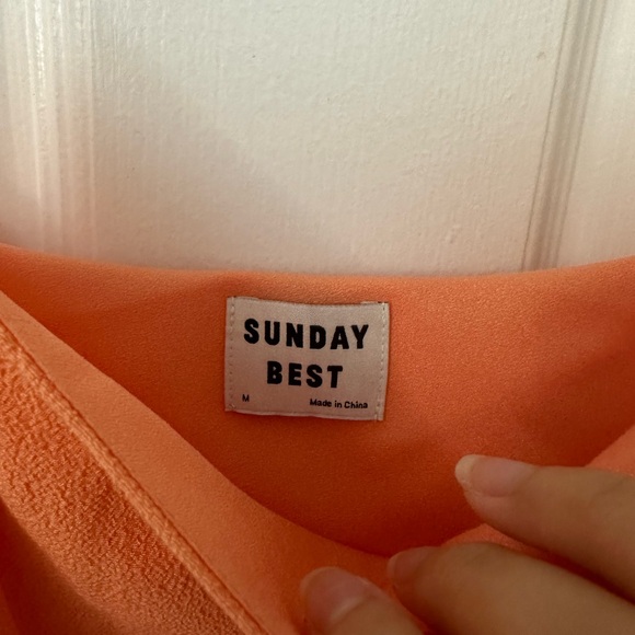 Sunday Best Coral Peach Orange Dress - Picture 2 of 3